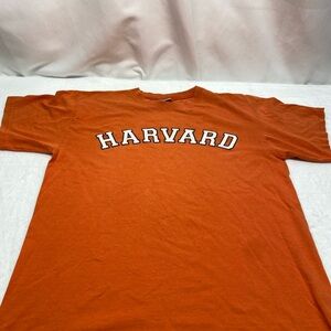 Vintage Harvard College Orange T Shirt Size Medium
